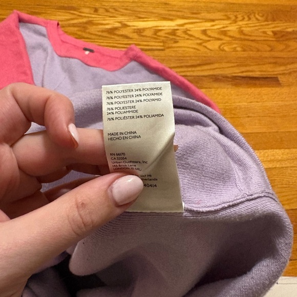 Free People Lavender and Pink Colorblock Pullover Sweatshirt - Picture 8 of 12